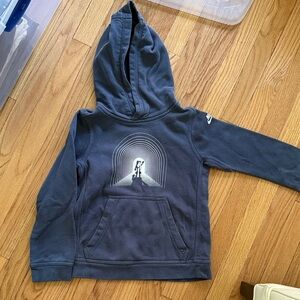 Nike Kids blue grey Hoodie with Tunnel Graphic size small